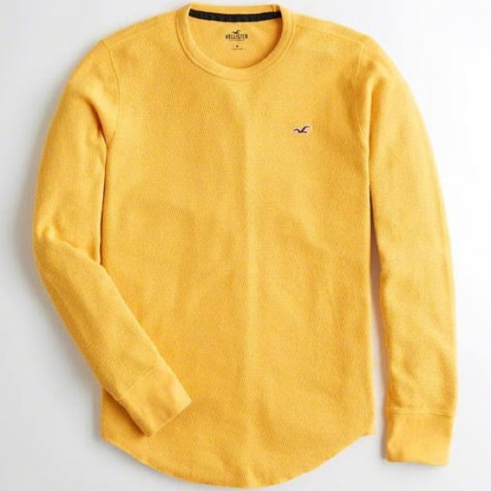 Yellow hollister sweater